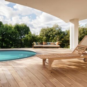SONNENLIEGE Akazie Dekor Holz MCW Garten & Outdoor > Gartenmöbel > Gartenliegen Braun