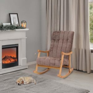 SCHAUKELSTUHL Braun Textil MCW Möbel > Sessel > Relaxsessel Braun