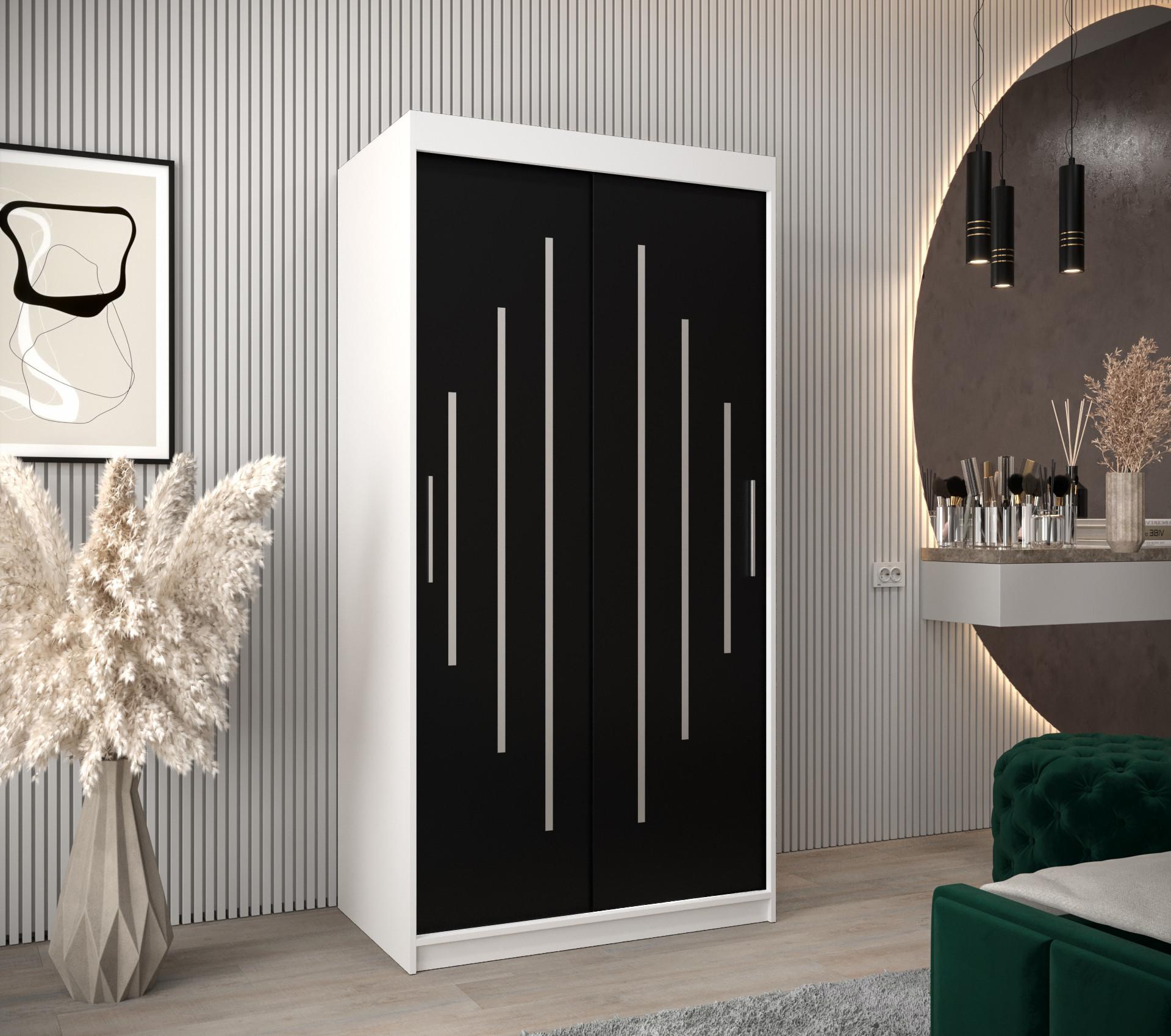 SCHWEBETÜRENSCHRANK 200/100/62 2-türig Holz Abiks Möbel Möbel > Schränke > Kleiderschränke > Schwebetürenschränke Weiß