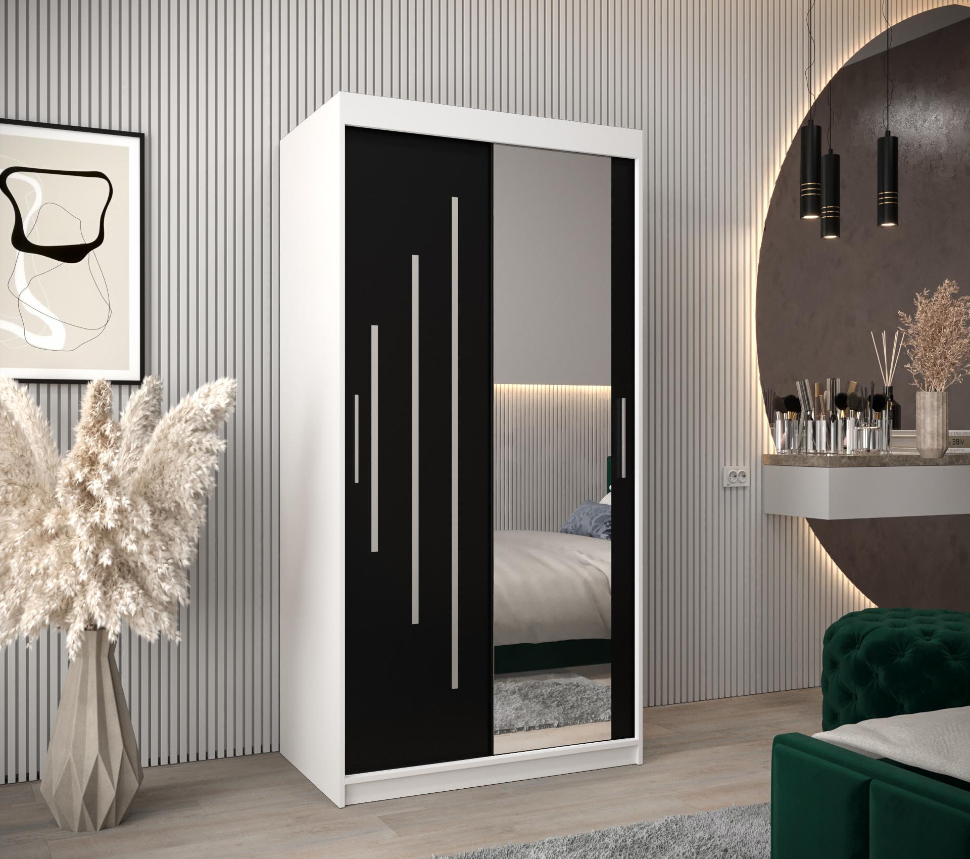 SCHWEBETÜRENSCHRANK 200/100/62 2-türig Holz Abiks Möbel Möbel > Schränke > Kleiderschränke > Schwebetürenschränke Weiß