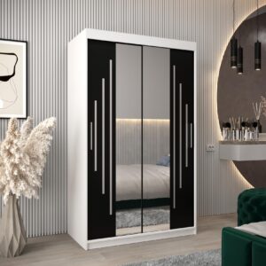 wohnli-moebel-suche-800000863592-1 SCHWEBETÜRENSCHRANK 200/120/62 2-türig Holz Abiks Möbel Möbel > Schränke > Kleiderschränke > Schwebetürenschränke Weiß