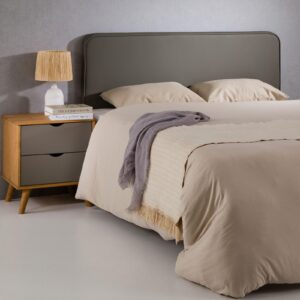 KOPFTEIL NAOFE 120x190 cm grau Textil IDIMEX Möbel > Betten Grau