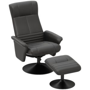Wohnli Möbelsuche - RELAXSESSEL mit Hocker Drehbarer Fernsehsessel mit Liegefunktion Mikrofasertuch