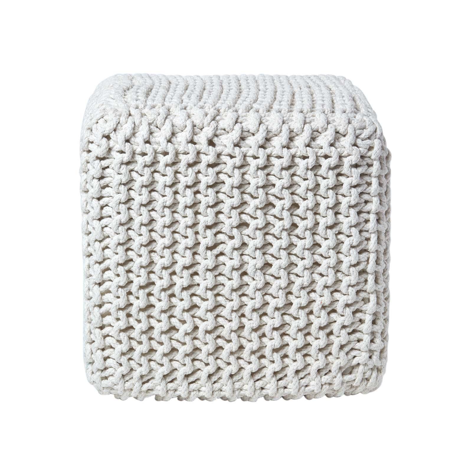 Wohnli Möbelsuche - STRICK-POUF natur