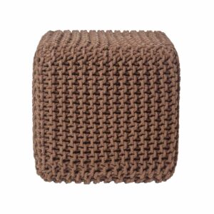 Wohnli Möbelsuche - STRICK-POUF braun