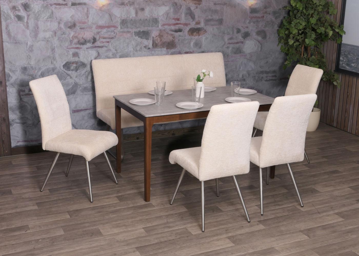 SITZBANK Cremeweiß Textil MCW Möbel > Bänke > Sitzbänke Weiß