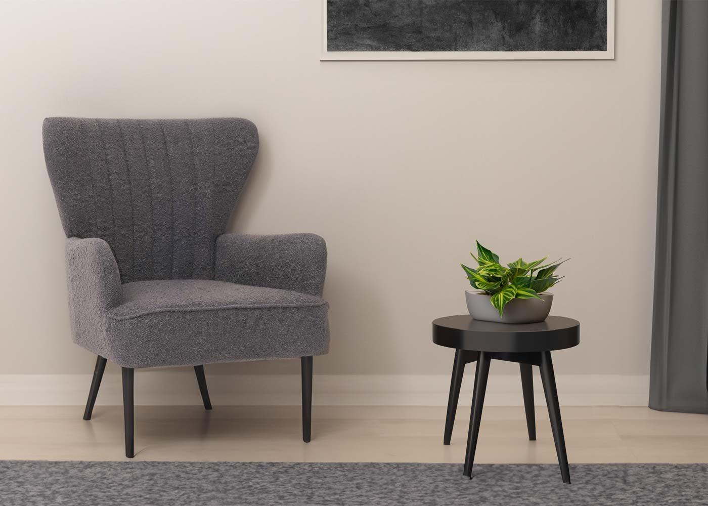 LOUNGE-SESSEL Grau Textil MCW Möbel > Sessel > Polstersessel Grau