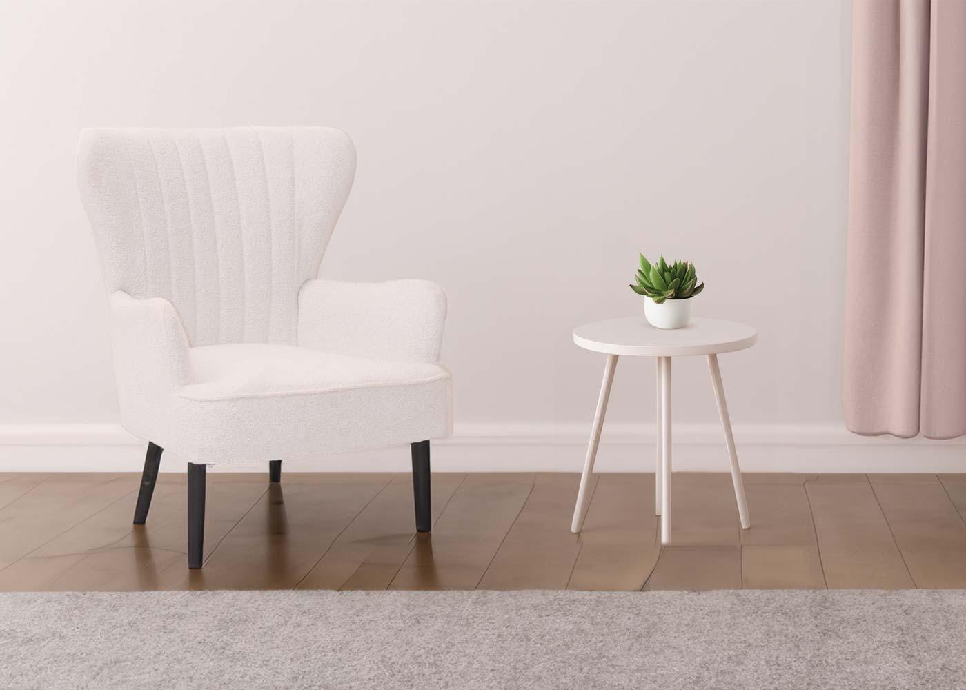 wohnli-moebel-suche-800000872490-1 LOUNGE-SESSEL Weiß Textil MCW Möbel > Sessel > Polstersessel Weiß