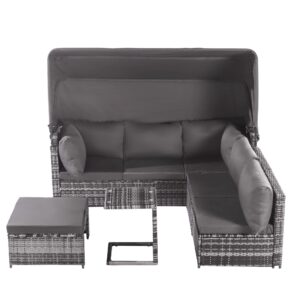 wohnli-moebel-suche-800000882075-1 LOUNGEGARNITUR wetterfest - grau Metall Urban Meuble Garten & Outdoor > Gartenmöbel > Gartenmöbel-Sets Grau