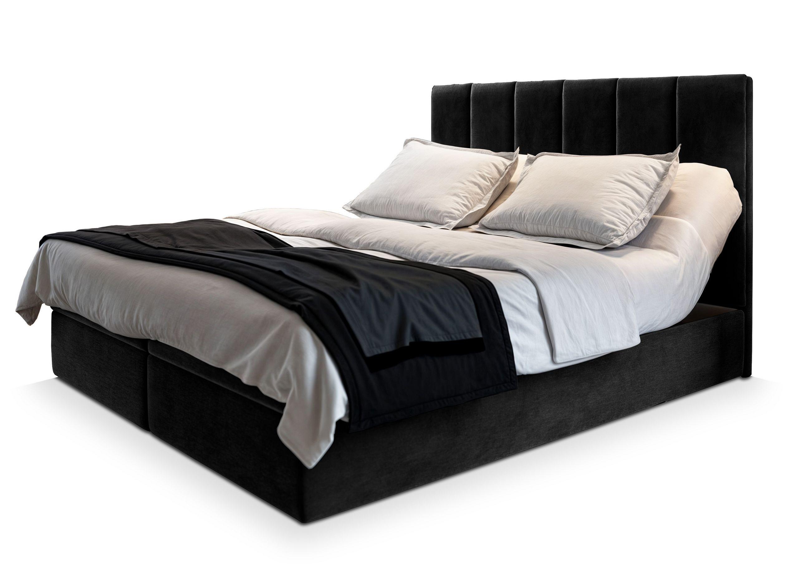 wohnli-moebel-suche-800000882513 Wohnli Möbelsuche - BOXBETT BARINO 140x200 cm mit Matratze und Topper - Schwarz