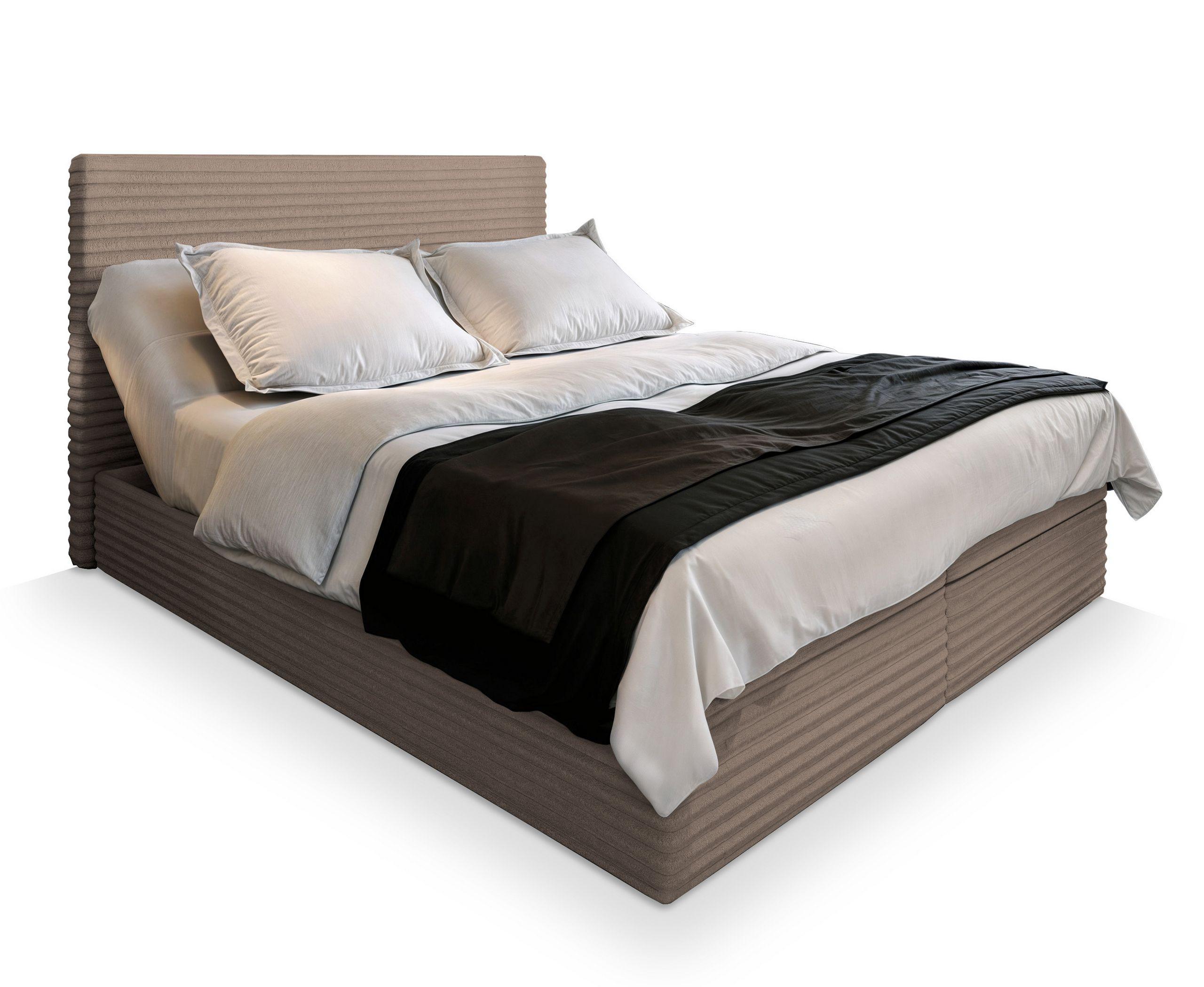 Wohnli Möbelsuche - BOXBETT MILARA 140x200 cm mit Matratze und Topper - Beige