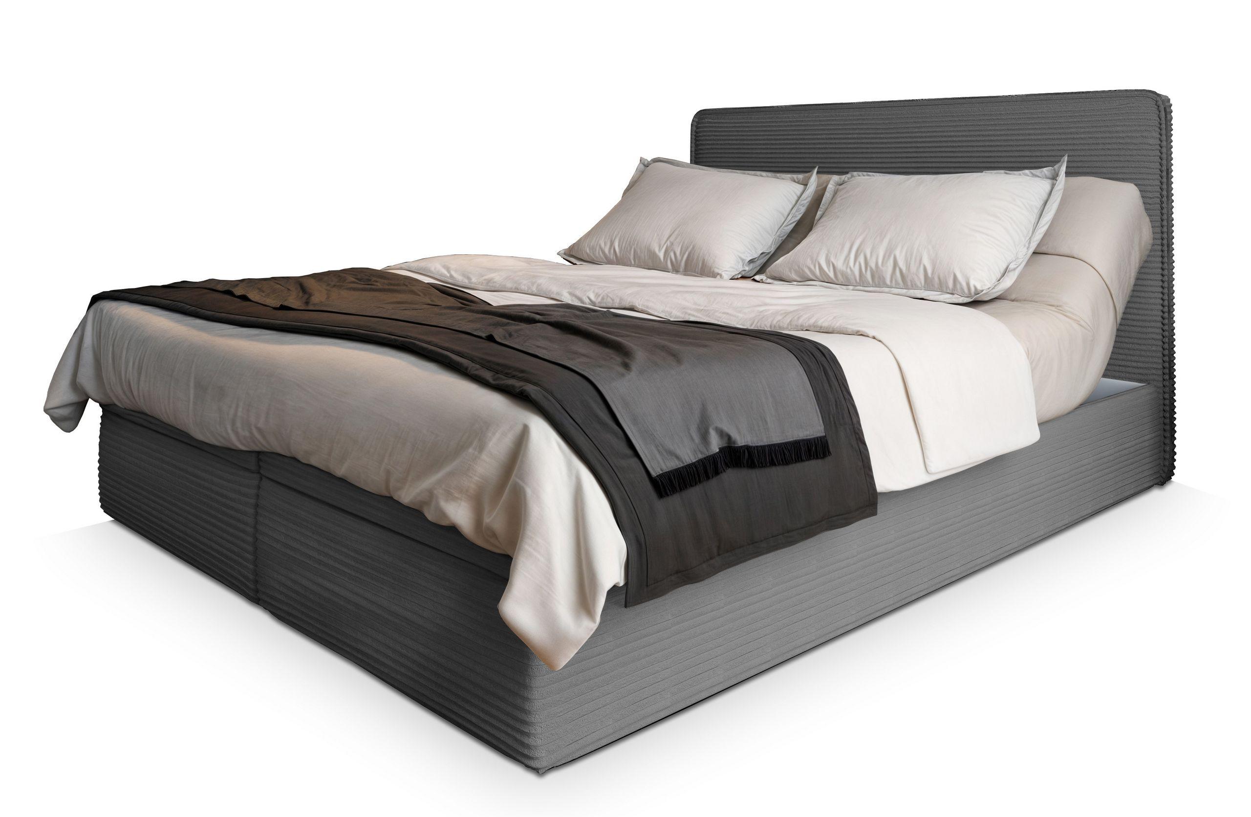 wohnli-moebel-suche-800000882553 Wohnli Möbelsuche - BOXBETT ASTOR 160x200 cm mit Matratze und Topper - Grau