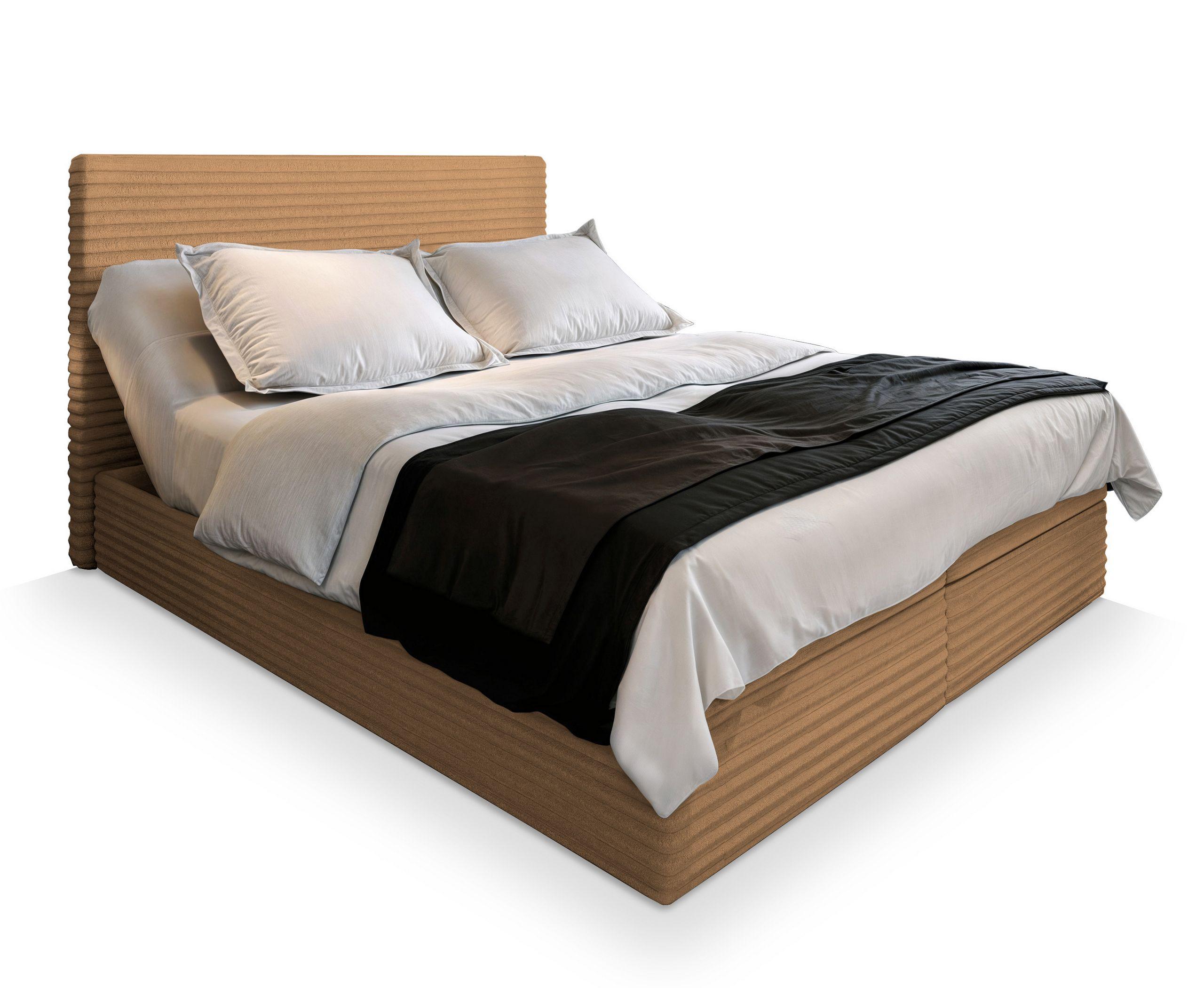 Wohnli Möbelsuche - BOXBETT MILARA 160x200 cm mit Matratze und Topper - Braun
