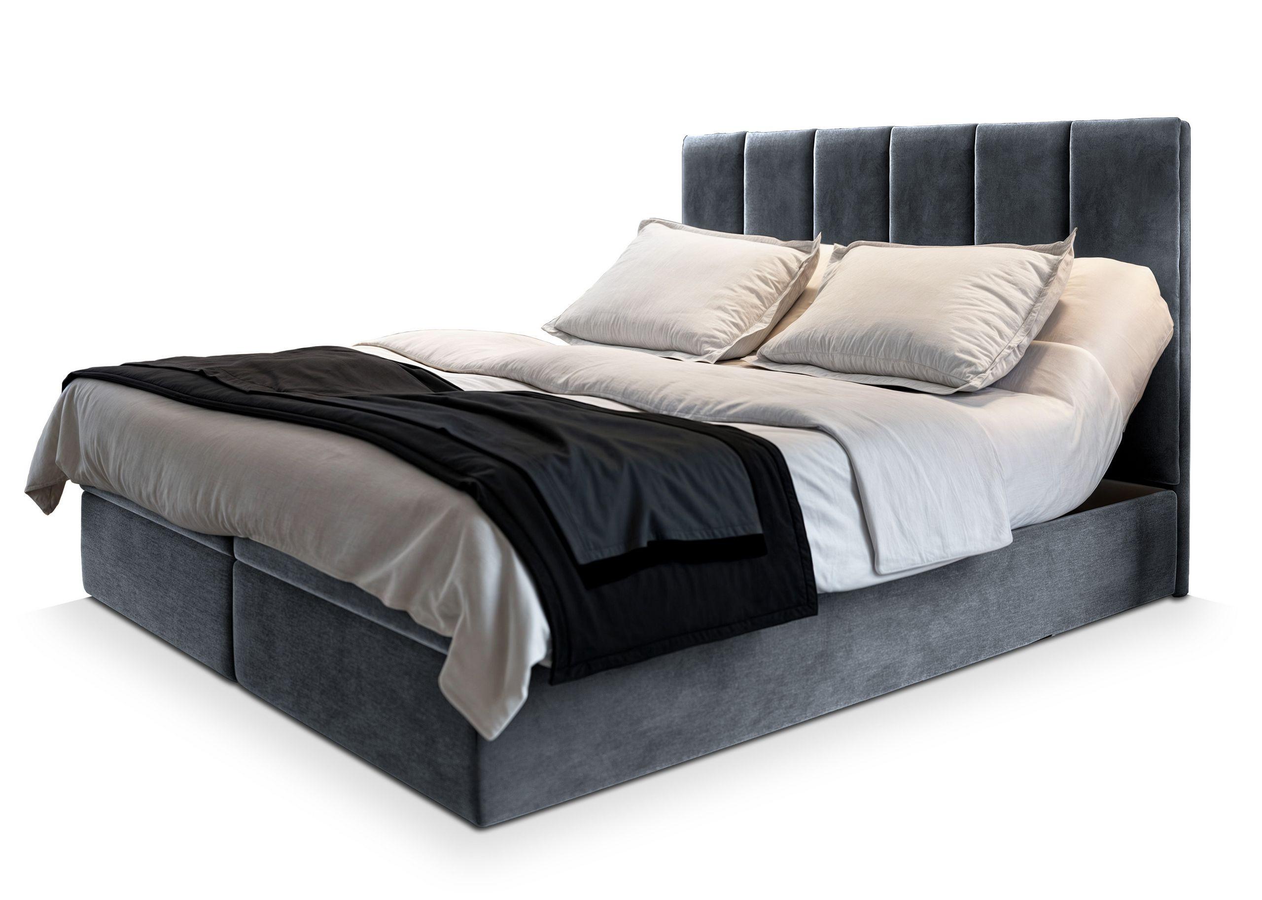 wohnli-moebel-suche-800000882572 Wohnli Möbelsuche - BOXBETT BARINO 140x200 cm mit Matratze und Topper - Grau