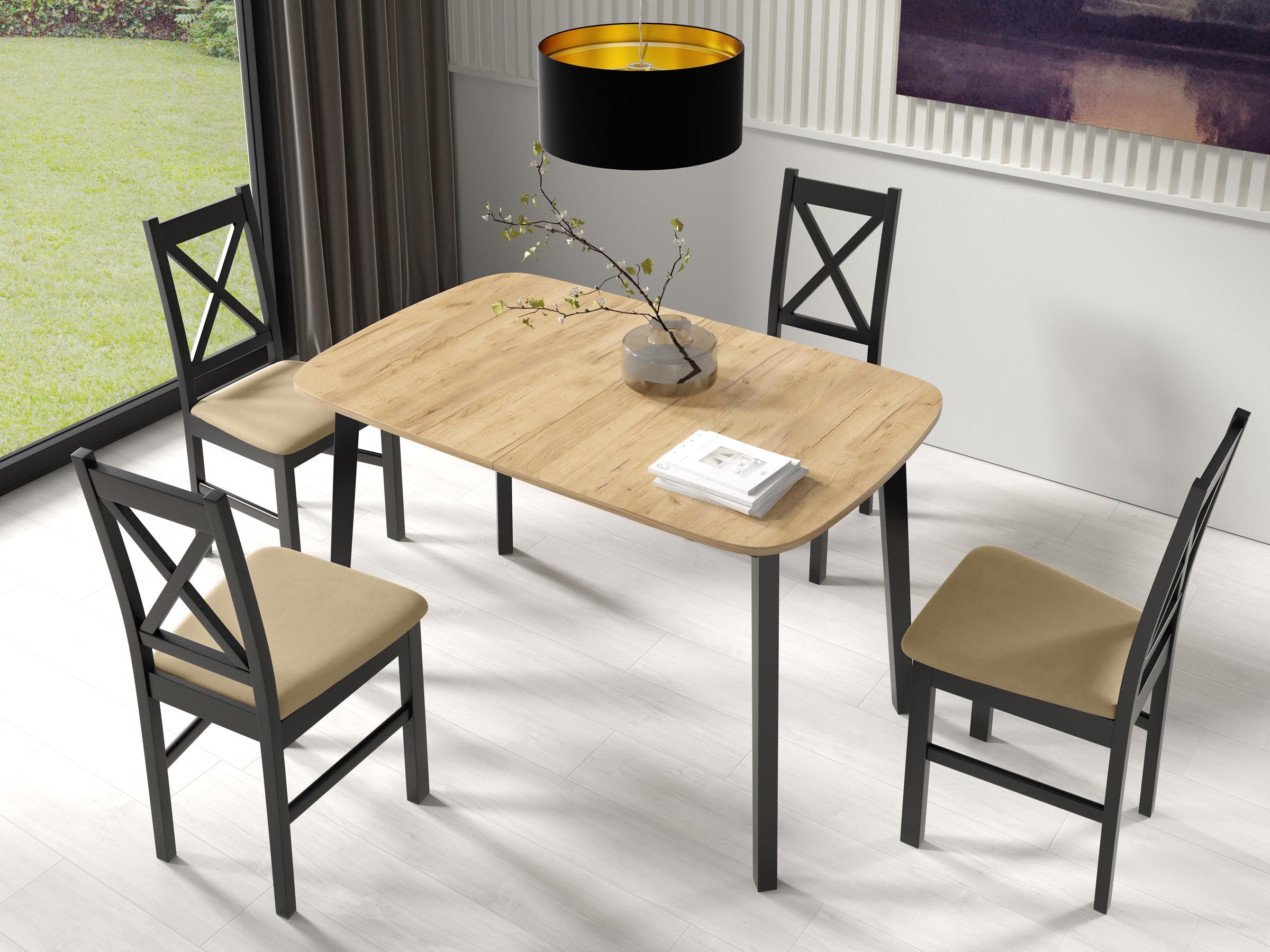 wohnli-moebel-suche-800000882606-1 ESSTISCH NICO S Ausziehbar 130 - 170 / 80 x 77 cm Holz MASSENO Möbel > Tische > Esstische Weiß
