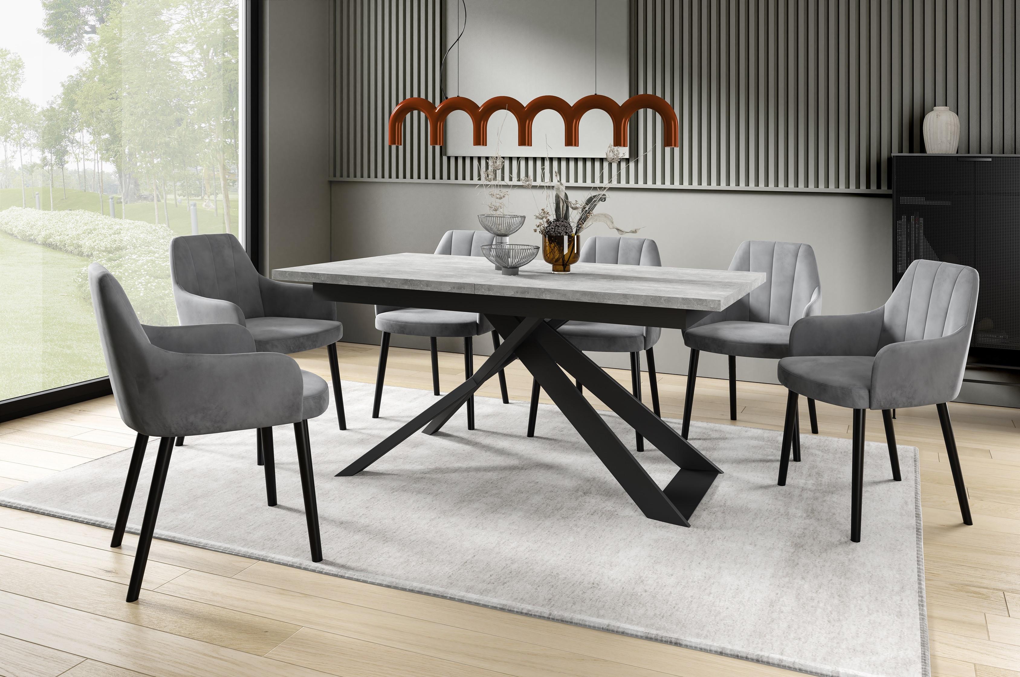 ESSTISCH DANTE Ausziehbar 170 - 270 / 90 x 77 cm Holz MASSENO Möbel > Tische > Esstische Grau