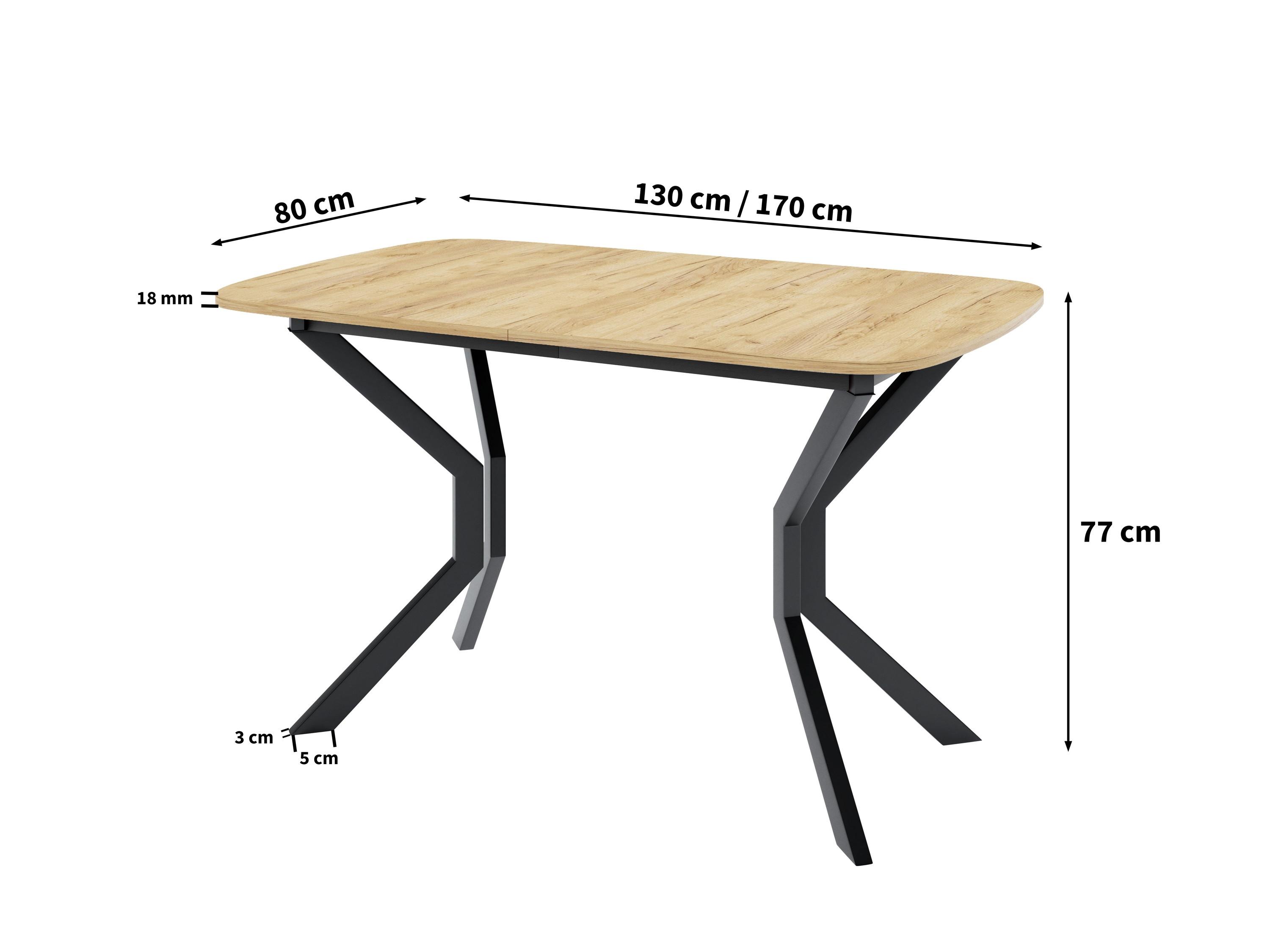 wohnli-moebel-suche-800000882652-1 ESSTISCH NICO M Ausziehbar 130 - 170 / 80 x 77 cm Holz MASSENO Möbel > Tische > Esstische Grau