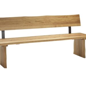 wohnli-moebel-suche-800000883115-1 SITZBANK mit Rückenlehne Damita 220 x 51 x 87 Massivholz Wildeiche Holz 58aufmkessel Möbel > Bänke > Sitzbänke Braun