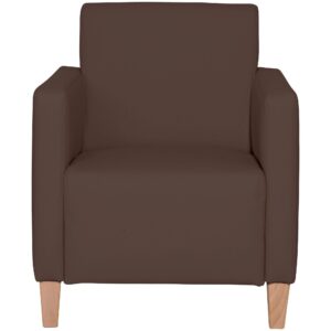 wohnli-moebel-suche-800000883165-1 SESSEL Karol Bezug Kunstleder Buche natur / braun Kunststoff 58aufmkessel Möbel > Sessel > Polstersessel Braun