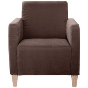 wohnli-moebel-suche-800000883175-1 SESSEL Karol Bezug Veloursstoff Buche natur / braun Kunststoff 58aufmkessel Möbel > Sessel > Polstersessel Braun