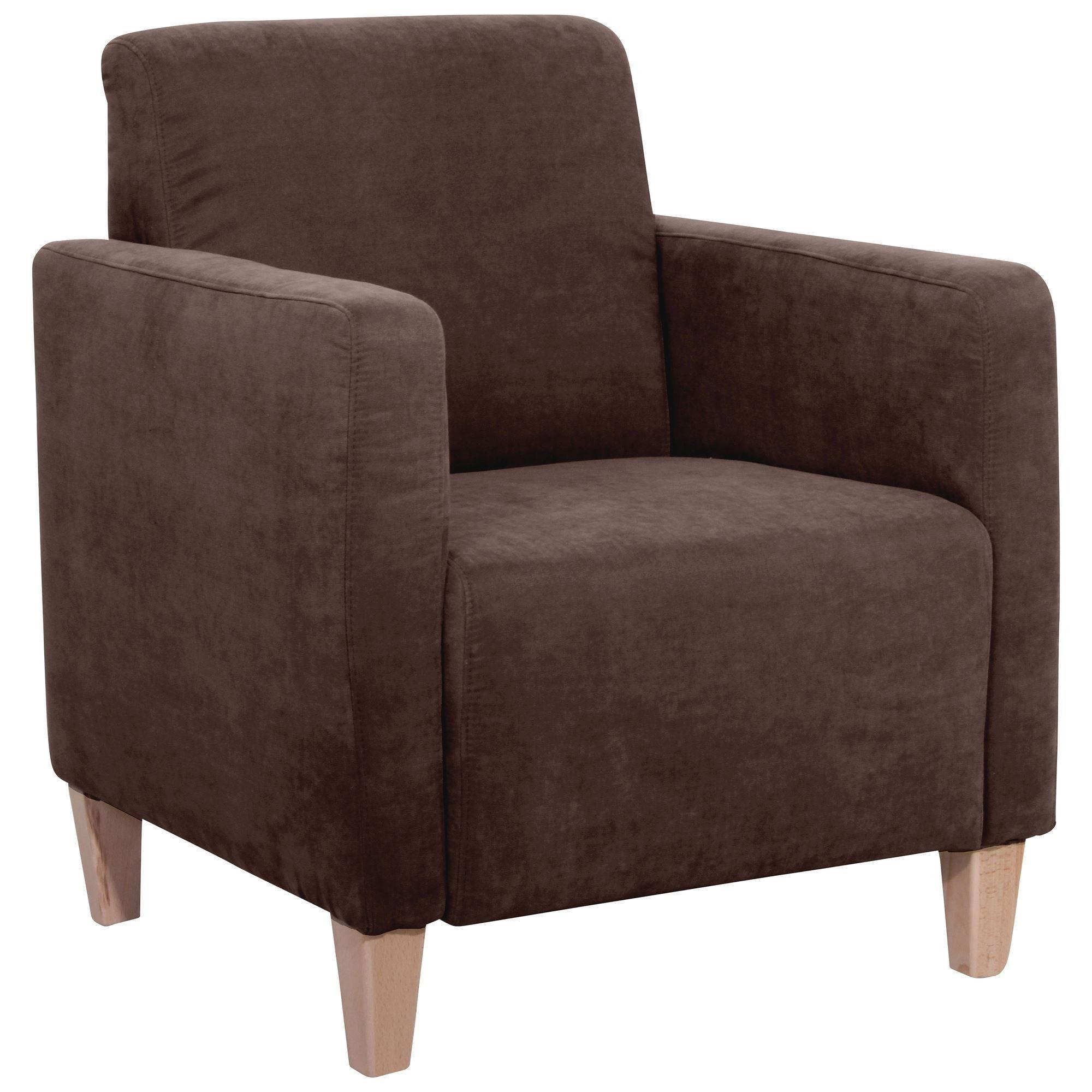 wohnli-moebel-suche-800000883175 Wohnli Möbelsuche - SESSEL Karol Bezug Veloursstoff Buche natur / braun
