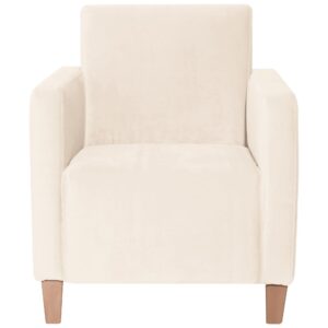 wohnli-moebel-suche-800000883179-1 SESSEL Karol Bezug Samtvelours Buche natur / creme Kunststoff 58aufmkessel Möbel > Sessel > Polstersessel Weiß