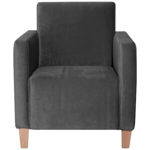 wohnli-moebel-suche-800000883187-1 SESSEL Karol Bezug Samtvelours Buche natur / anthrazit Kunststoff 58aufmkessel Möbel > Sessel > Polstersessel Anthrazit