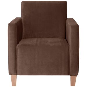 wohnli-moebel-suche-800000883190-1 SESSEL Karol Bezug Samtvelours Buche natur / braun Kunststoff 58aufmkessel Möbel > Sessel > Polstersessel Braun