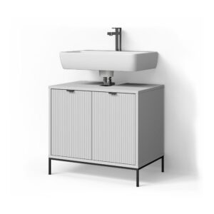 Wohnli Möbelsuche - WASCHTISCHUNTERSCHRANK ATERNO Weiß 70 x 63 cm mit 2 Türen