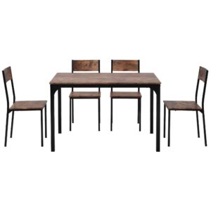 wohnli-moebel-suche-800000887448 Wohnli Möbelsuche - ESSZIMMERGRUPPE in vintagebraun & metall mit 4 stühlen & platzsparendem design