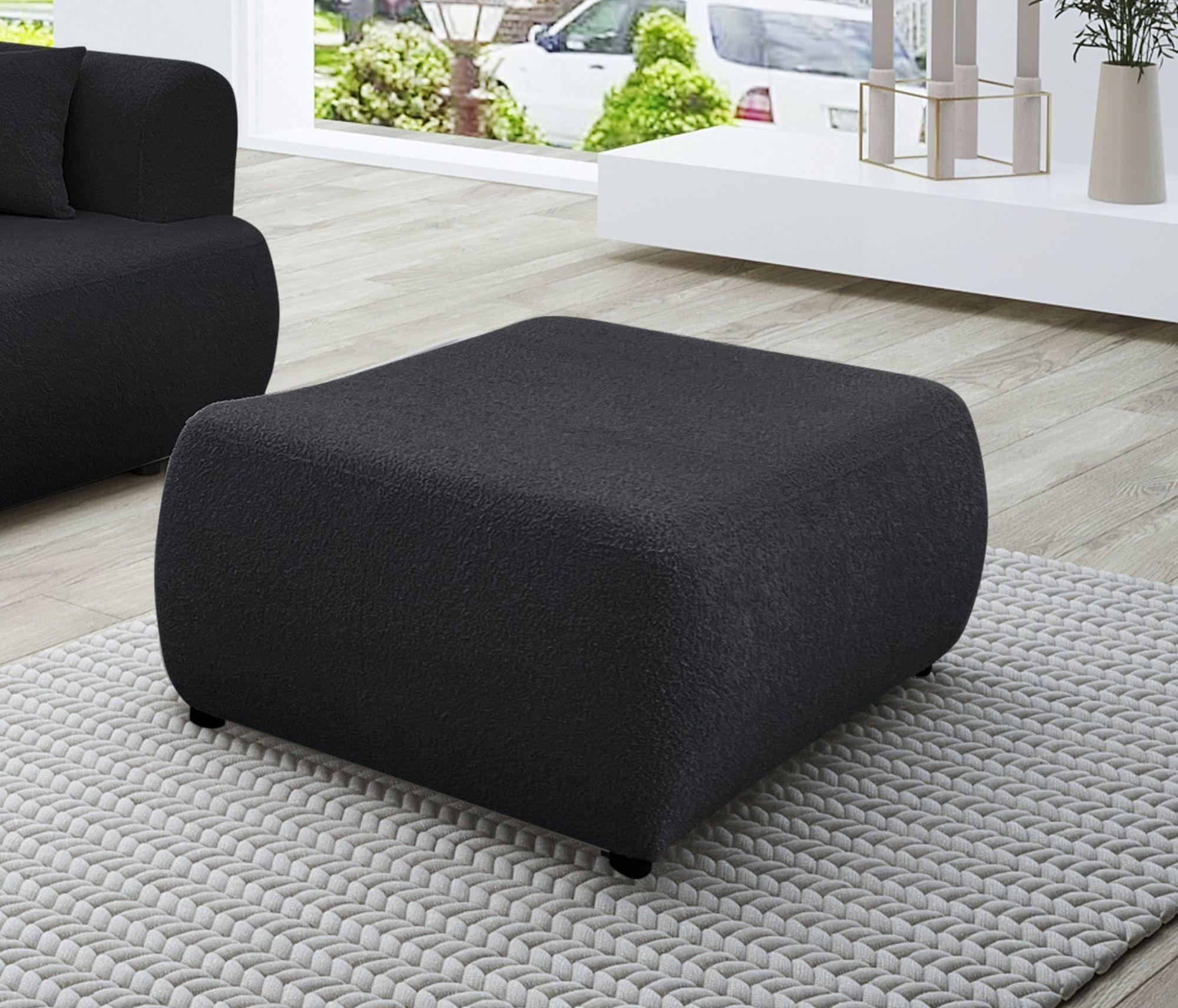 POLSTERHOCKER Anike In Now Or Never Textil Fun Möbel Möbel > Sessel > Hocker Schwarz