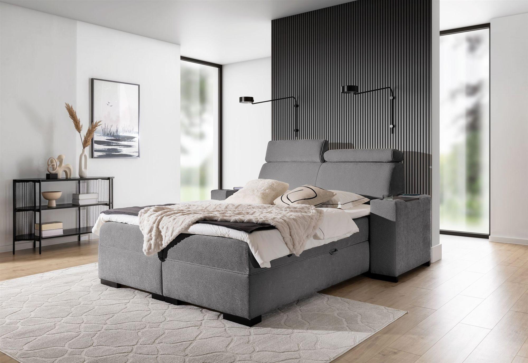 BOXBETT Nestor Dress Me Set.2 Textil Fun Möbel Möbel > Betten > Boxspringbetten Grau