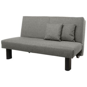 wohnli-moebel-suche-800000888385 Wohnli Möbelsuche - FALTSOFA Kalomira Bezug Flachgewebe Metall schwarz / hellgrau