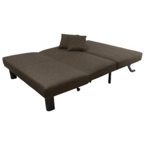 wohnli-moebel-suche-800000888438-1 FALTSOFA Kalomira Bezug Flachgewebe Metall schwarz / braun Kunststoff 58aufmkessel Möbel > Sofas & Couches > Sofas Braun
