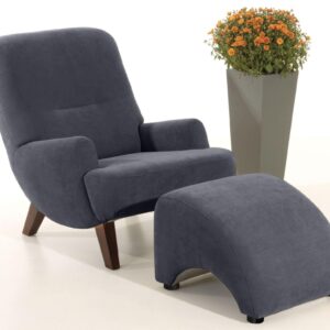 wohnli-moebel-suche-800000888477-1 SESSEL Kajsa 71x80x101 Bezug Veloursstoff Buche nussbaum/anthrazit Kunststoff 58aufmkessel Möbel > Sessel > Polstersessel Anthrazit