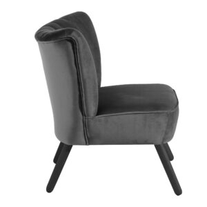 wohnli-moebel-suche-800000888491-1 SESSEL Kadisha Bezug Samtvelours Buche schwarz lackiert / anthrazit Kunststoff 58aufmkessel Möbel > Sessel > Polstersessel Anthrazit