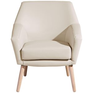 wohnli-moebel-suche-800000888566-1 SESSEL Kachka Bezug Kunstleder Buche natur / beige Kunststoff 58aufmkessel Möbel > Sessel > Polstersessel Weiß