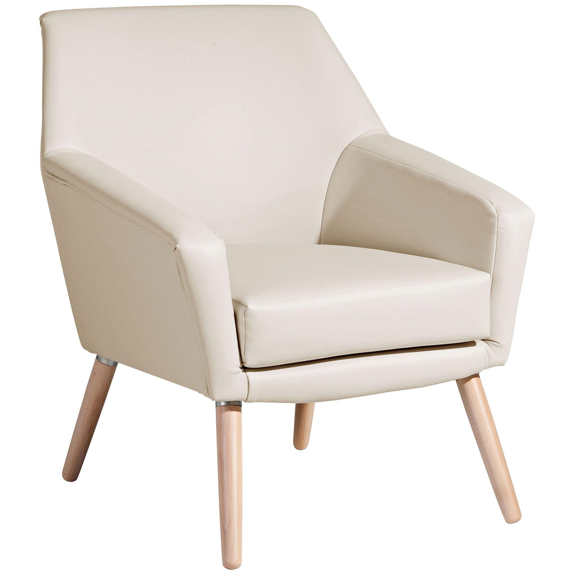 Wohnli Möbelsuche - SESSEL Kachka Bezug Kunstleder Buche natur / beige