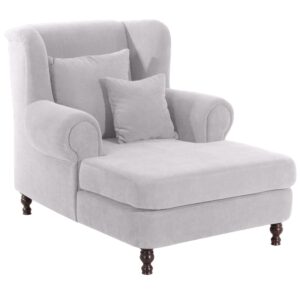 Wohnli Möbelsuche - SESSEL XXL Karley Bezug Veloursstoff Buche nussbaum dunkel / silber
