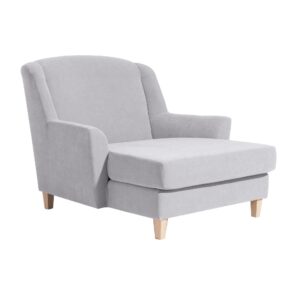 wohnli-moebel-suche-800000889288-1 SESSEL XXL Karil Bezug Veloursstoff Buche natur / silber Kunststoff 58aufmkessel Möbel > Sessel > Polstersessel Grau