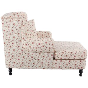 SESSEL XXL Karley Bezug Flachgewebe Buche nussbaum dunkel / geblümt beige Kunststoff 58aufmkessel Möbel > Sessel > Polstersessel Beige