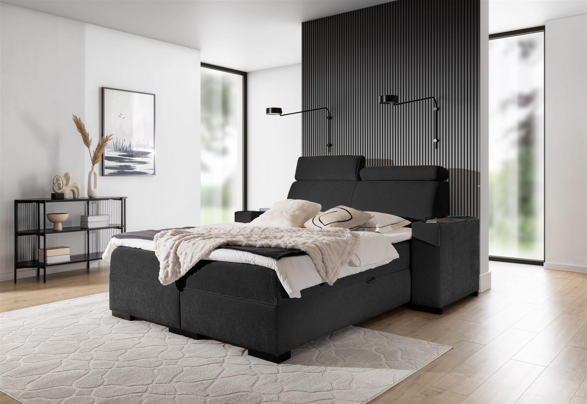 wohnli-moebel-suche-800000889443-1 BOXBETT Nestor Dress Me Set.1 Textil Fun Möbel Möbel > Betten > Boxspringbetten Schwarz