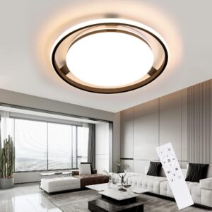 wohnli-moebel-suche-800000892135-1 LED-DECKENLEUCHTE Falris 46.5/47.5/9 cm Deckenlampe Metall ZMH Lampen & Leuchten > LED-Leuchten > LED-Deckenleuchten Schwarz