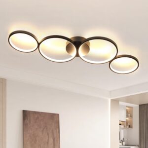 wohnli-moebel-suche-800000892151-1 LED-DECKENLEUCHTE Prometheus 51.5/31/6cm Deckenlampe Metall ZMH Lampen & Leuchten > LED-Leuchten > LED-Deckenleuchten Schwarz