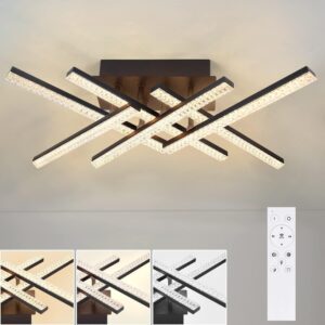wohnli-moebel-suche-800000892166-1 LED-DECKENLEUCHTE Orvyn 13/36/50 cm Deckenlampe Metall ZMH Lampen & Leuchten > LED-Leuchten > LED-Deckenleuchten Schwarz