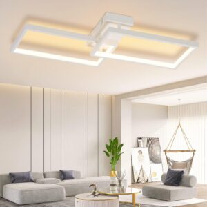 wohnli-moebel-suche-800000892177-1 LED-DECKENLEUCHTE Tychus 80/39/7.5cm Deckenlampe Metall ZMH Lampen & Leuchten > LED-Leuchten > LED-Deckenleuchten Weiß