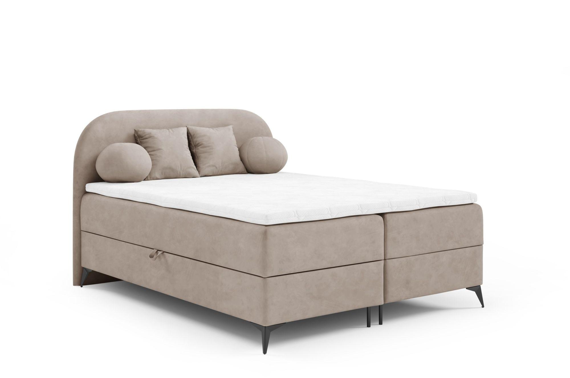 wohnli-moebel-suche-800000892431-1 BOXBETT Gorgia Textil Fun Möbel Möbel > Betten > Boxspringbetten Beige
