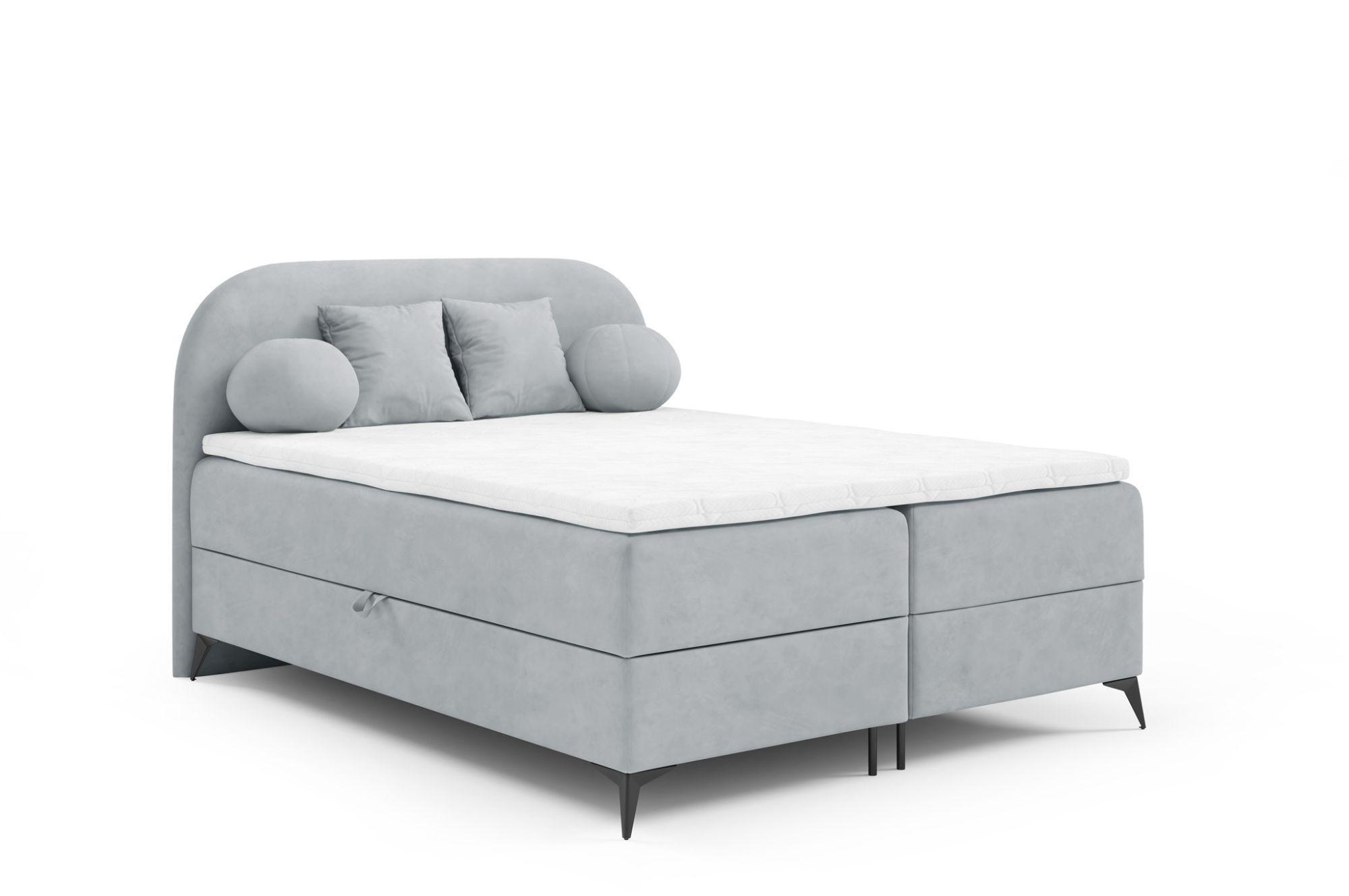 BOXBETT Gorgia Textil Fun Möbel Möbel > Betten > Boxspringbetten Grau