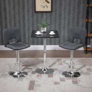 wohnli-moebel-suche-800000897746-1 BARTISCH Höhenverstellbar Stehtisch mit Drehbar Tischplatte für Wohnzimmer Holzwerkstoff HOMCOM Möbel > Tische > Bartische Schwarz