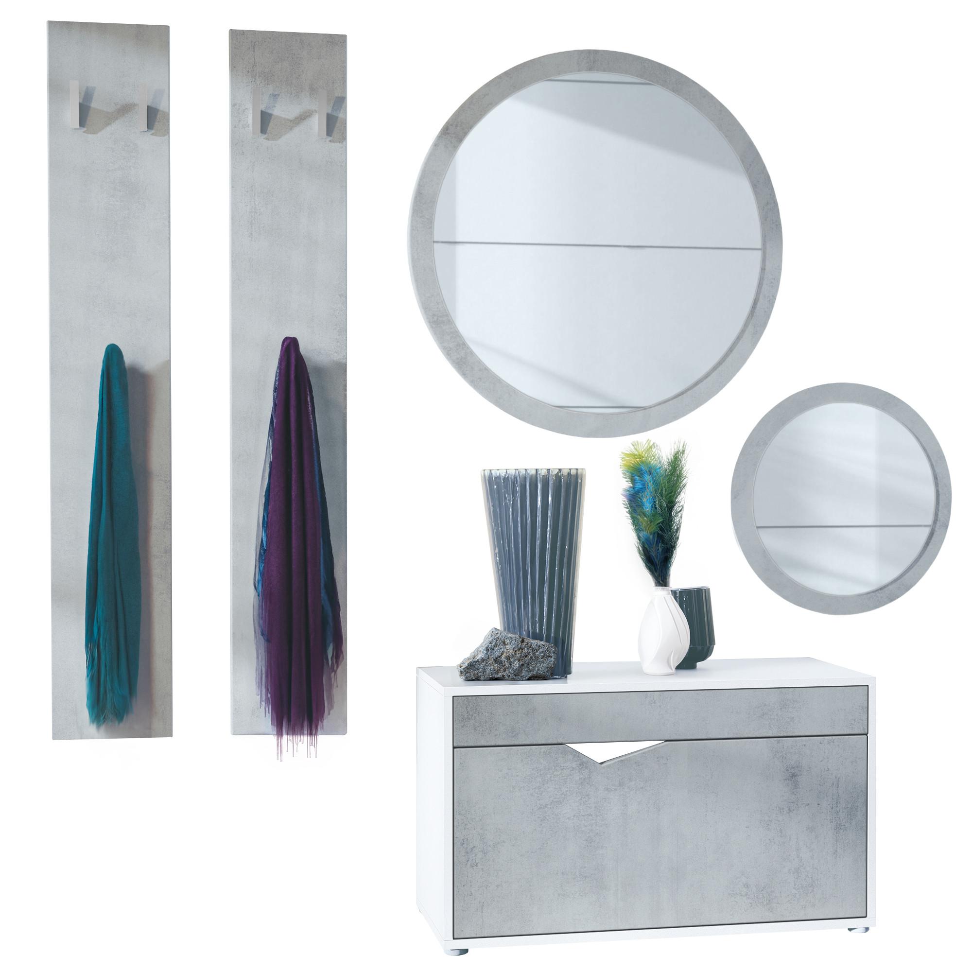 Wohnli Möbelsuche - GARDEROBE Espoo Beton Oxid Optik